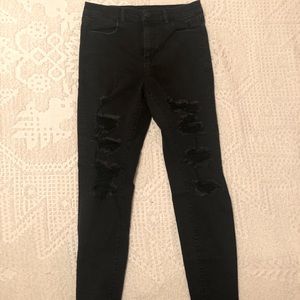 American Eagle Jeans- Black Denim with rips